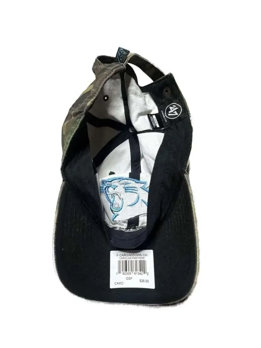 Carolina Panthers Camouflage '47 Fitted Cap XL FORTY SEVEN BRAND Camo